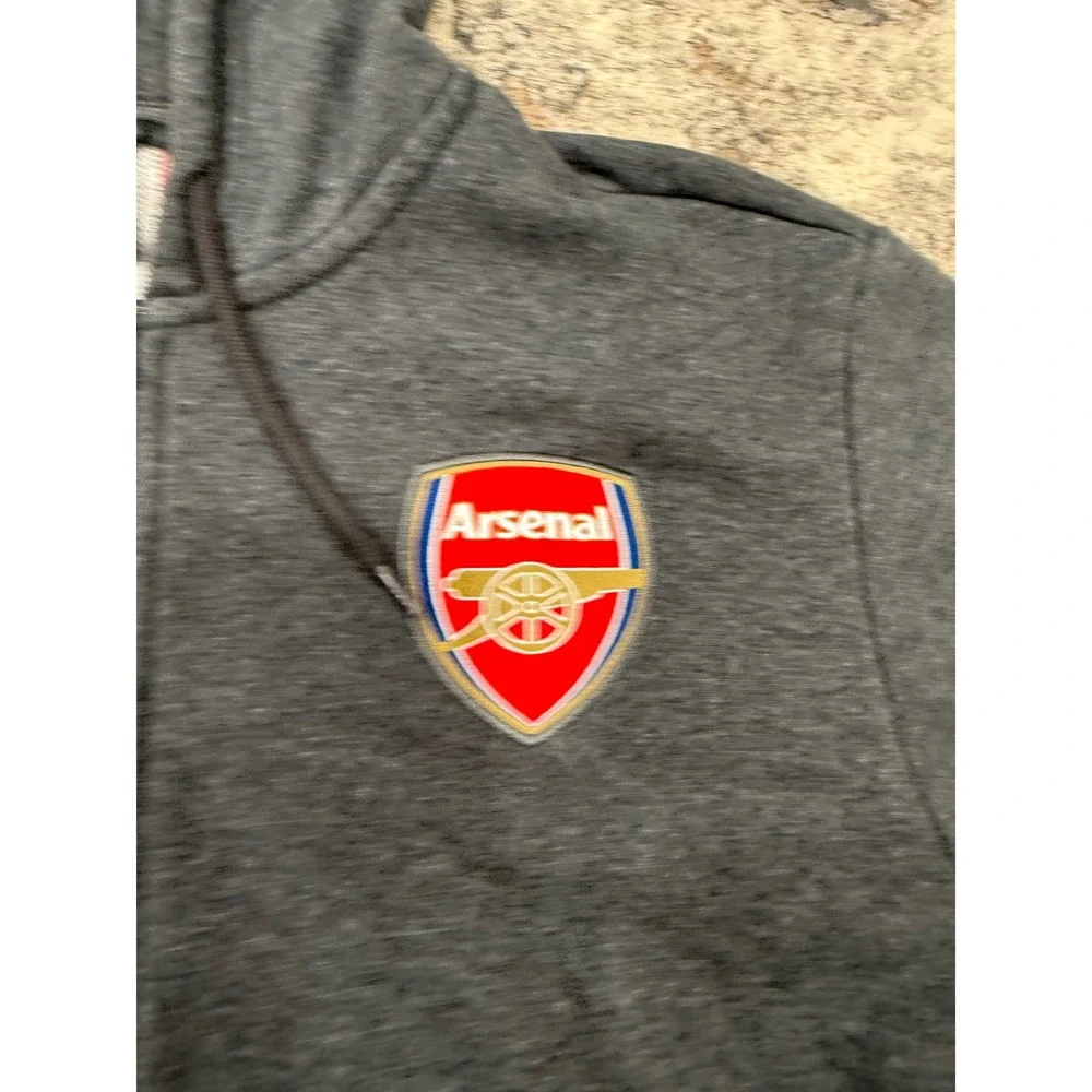 Adidas Arsenal FC Full Zip‎ Hoodie Mens Medium Charcoal Grey Soccer Fan